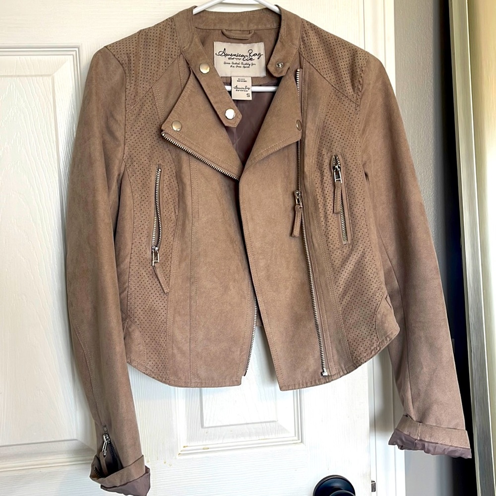 Suede Moto Jacket
